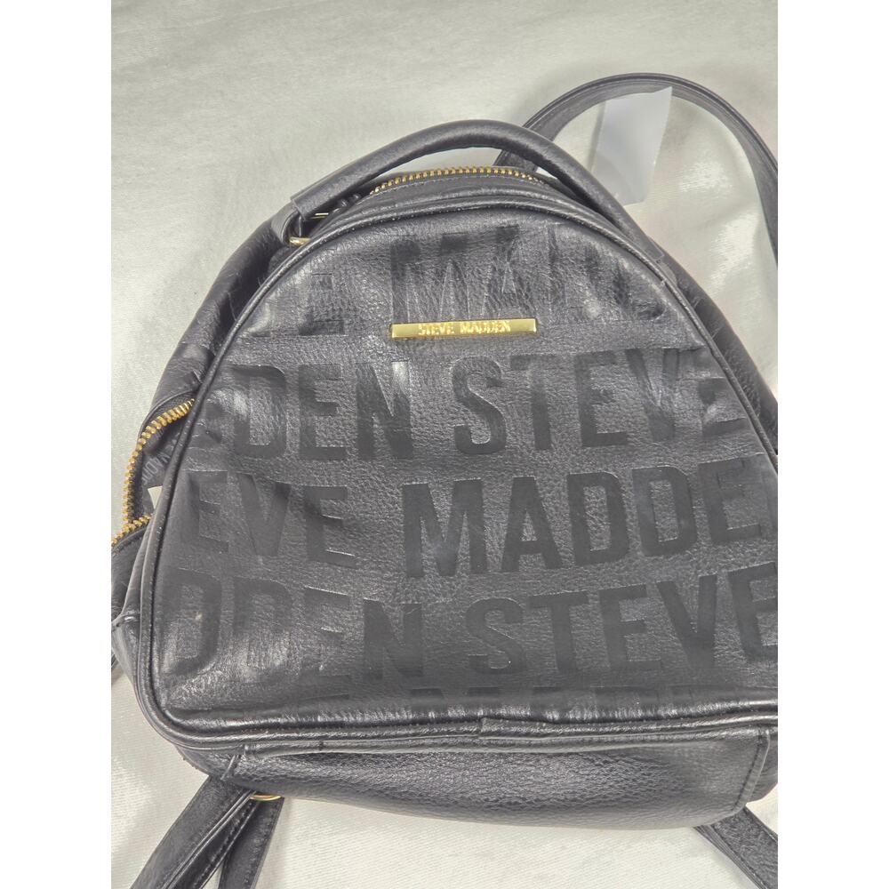 Steve Madden Womens Small Backpack Purse Monogram - Picture 9 of 10